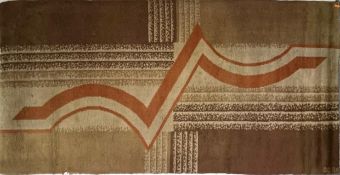 MARION DORN (1896-1964) - HAND KNOTTED MODERNIST WOOL PILE SIGNED CARPET RUG