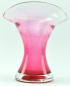 JOSEF HOSPODKA - CHRIBSKA CRANBERRY PINK GLASS VASE