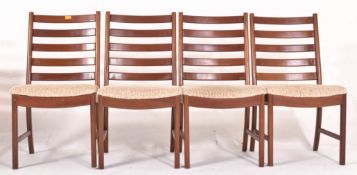 WHITE & NEWTON - SET OF FOUR LADDER BACK DINING CHAIRS