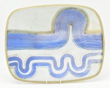 KEITH HALL - VINTAGE STONEWARE STUDIO POTTERY FRUIT PLATTER