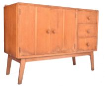 MEREDEW FURNITURE - 20TH CENTURY HIGH TEAK CHEST SIDEBOARD