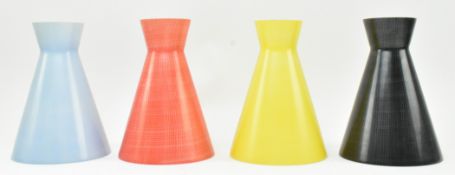 FOUR MID CENTURY SCANDI STYLE 1960S OPALINE CEILING LIGHT SHADES