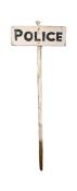 POLICE INTEREST - VINTAGE MID-CENTURY POLICE WOODEN SIGNPOST