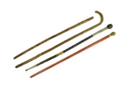 COLLECTION OF X4 ASSORTED WALKING STICKS