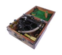 CASED ANTIQUE SEXTANT - J CUNNINGHAM FLINN