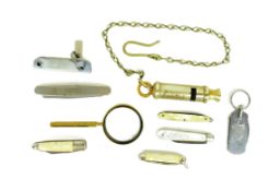 COLLECTION OF ITEMS - METROPOLITAN WHISTLE, FRUIT KNIVES ETC