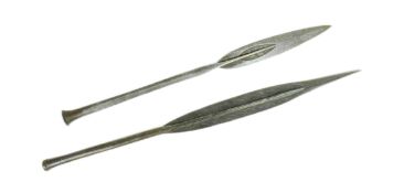 TWO VINTAGE AFRICAN SPEAR HEAD