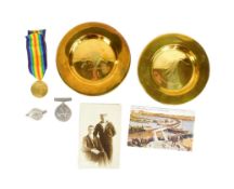 WWI FIRST WORLD WAR MEDAL PAIR & EFFECTS - ROYAL NAVY