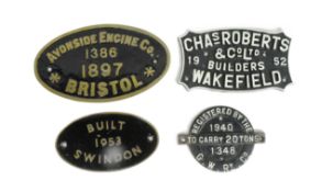 RAILWAYANA - FOUR CAST IRON RAILWAY PLATES