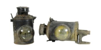 RAILWAYANA - TWO VINTAGE BRITISH RAILWAY LAMPS