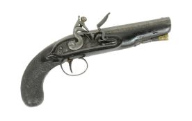 18TH CENTURY ESSEX OF LONDON FLINTLOCK PISTOL.