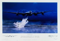 DAMBUSTERS - 'BOMB GONE' - GEORGE JOHNNY JOHNSON SIGNED PRINT