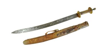 EARLY 20TH CENTURY NORTH AFRICAN SUDANESE SWORD