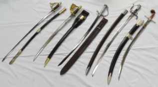 COLLECTION OF REENACTMENT SWORDS