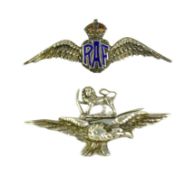 SECOND WORLD WAR RAF SWEETHEART BROOCH & PATHFINDERS BADGE