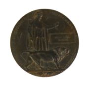 WWI FIRST WORLD WAR MEMORIAL PLAQUE / DEATH PLAQUE