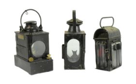 RAILWAYANA - THREE VINTAGE BRITISH RAILWAY LAMPS