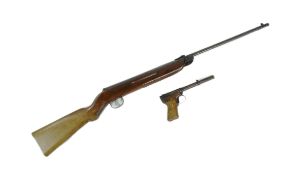 VINTAGE DIANA PUSH BARREL AIR PISTOL & BREAK BARREL RIFLE