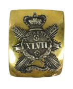 19TH CENTURY 47TH LANCASHIRE REGIMENT SHOULDER BELT PLATE