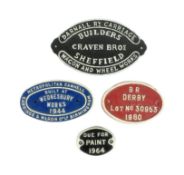 RAILWAYANA - X4 WAGON & CARRIAGE PLATES