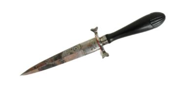 19TH CENTURY MEMENTO MORI STILETTO DAGGER