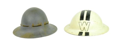 WWII SECOND WORLD WAR ARP AND CIVILIAN ZUCKERMAN HELMET