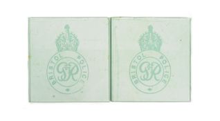 POLICE INTEREST - WWII SECOND WORLD WAR BRISTOL POLICE GLASS TILES