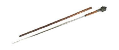19TH CENTURY SWORD STICK WITH TOLEDO BLADE