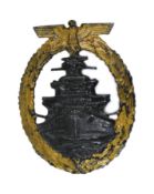 SECOND WORLD WAR GERMAN KRIEGSMARINE HIGH SEAS FLEET BADGE