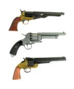COLLECTION OF X3 DENIX REPLICA REVOLVERS