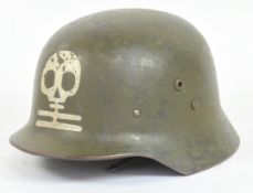 WWII SECOND WORLD WAR FINNISH 4TH DIVISION HELMET