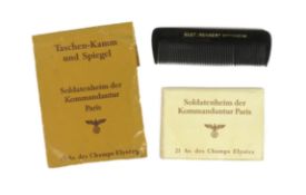 WWII SECOND WORLD WAR GERMAN COMB & MIRROR