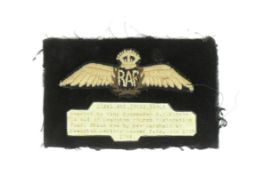 GUY GIBSON INTEREST - UNIFORM WINGS DONATED TO CHURCH FETE