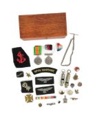 COLLECTION OF ASSORTED MEDALS, BADGES & PATCHES