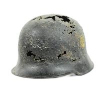 WWII SECOND WORLD WAR GERMAN M34 FIRE POLICE RELIC HELMET
