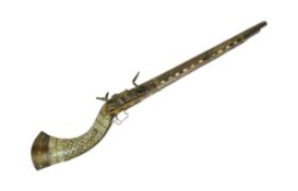 19TH CENTURY MIDDLE EASTERN FLINTLOCK JEZAIL