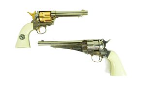 TWO REPLICA RE-ENACTMENT COLT REVOLVER AIR PISTOLS