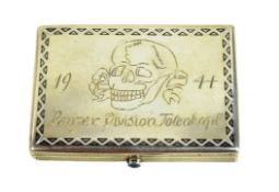 WWII SECOND WORLD WAR GERMAN PANZER DIVISION CIGARETTE CASE