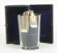 19TH CENTURY FOLDING CAMPAIGN / TRAVELLING EATING CUTLERY SET