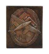 WWII SECOND WORLD WAR GERMAN THIRD REICH NSFK PLAQUE