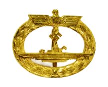 WWII SECOND WORLD GERMAN U-BOAT CREW BADGE