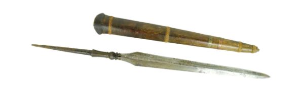 EARLY 20TH CENTURY INDONESIAN TOMBAK SPEAR HEAD