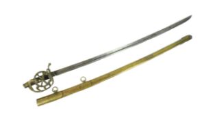 19TH CENTURY FRENCH HORSE ARTILLERY BASKET HILTED SABRE