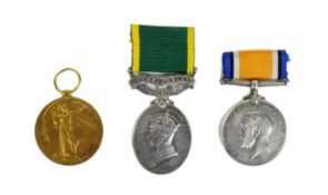 WWI FIRST WORLD WAR MEDAL PAIR & EFFICIENCY MEDAL