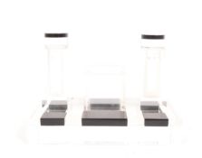 1920S - 1930S ART DECO PLASTIC ACRYLIC TABLE CRUET SET