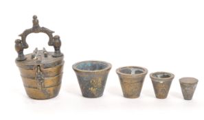 18TH CENTURY NUREMBERG BRONZE APOTHECARY WEIGHT SET
