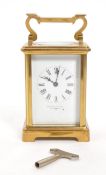 MAPPIN BROTHERS - EARY 20TH CENTURY FRENCH BRASS CARRIAGE CLOCK