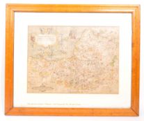 SOMERSET SAXTON 17TH CENTURY ENGRAVED COUNTRY MAP