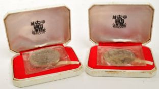 ROYAL MINT - TWO 1967 GIBRALTAR SILVER PROOF CROWNS