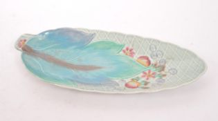 CLARICE CLIFF - 20TH CENTURY CERAMIC LEAF & BERRIES PLATE